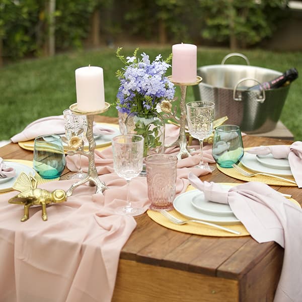 Picture of a nicely served outdoors dining table